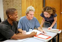 Teachers and student