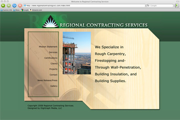 Regional Contracting Services homepage